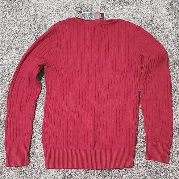 Karen Scott Red V-Neck Sweater for Women in Size XS - Picture 4 of 8
